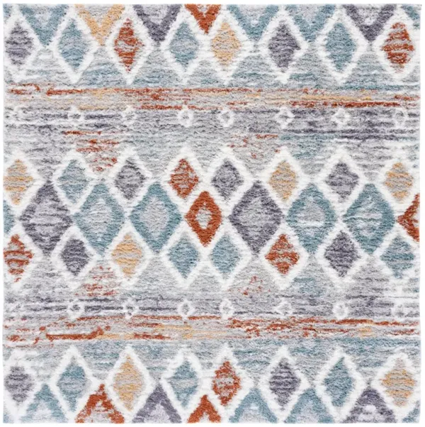 BERBER SHAG 585 BLUE RUST  10' x 10' Square Square Rug