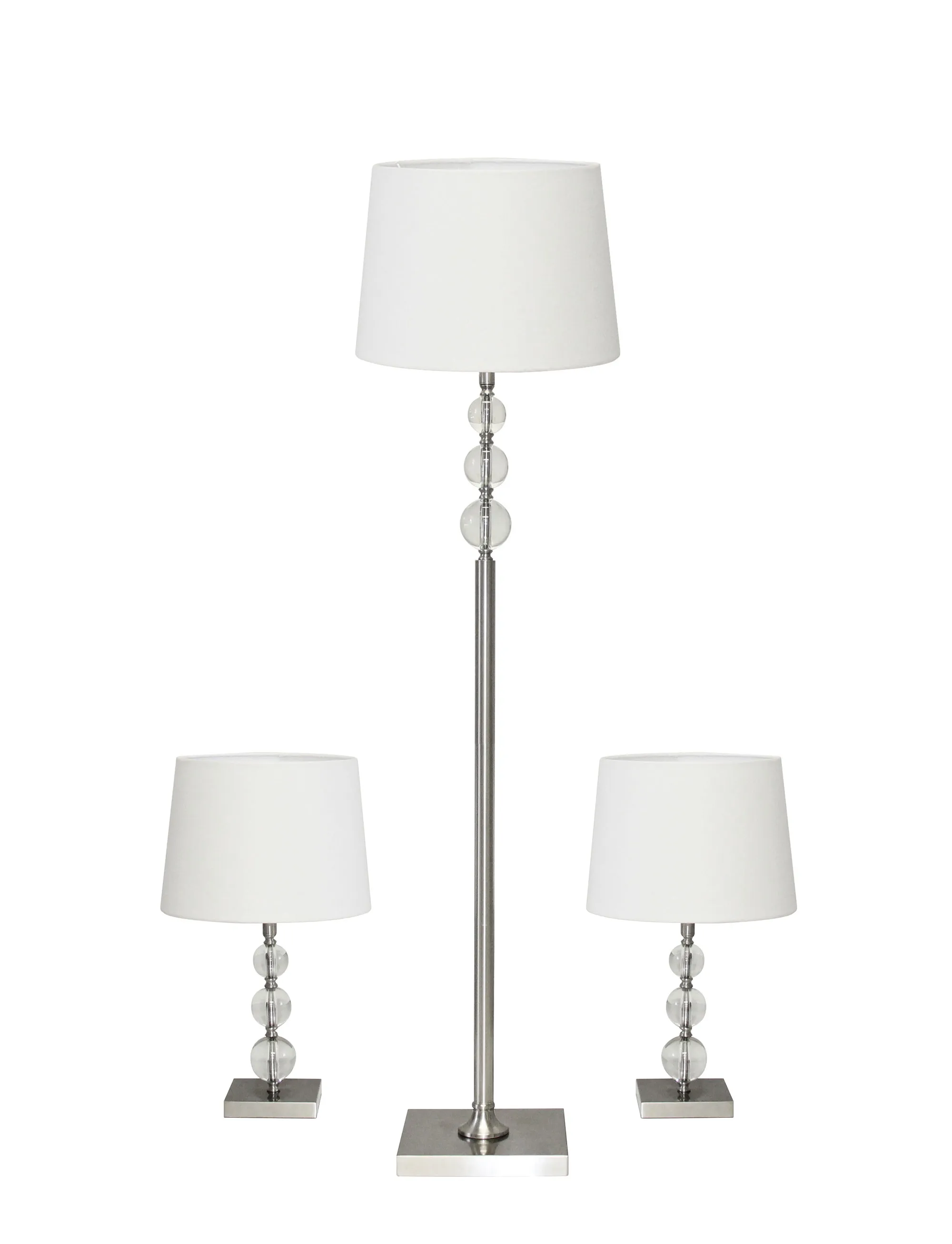 Olivia 3 Piece Floor and Table Lamp Set