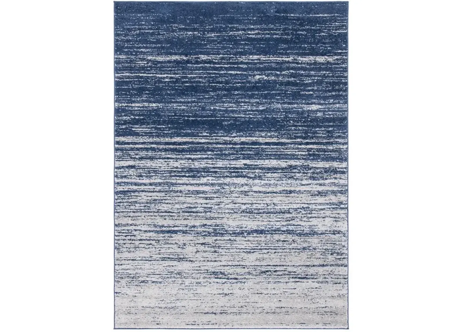 Adirondack Contemporary Navy / Grey 4'-5" x 6'-5" Powerloomed Rug