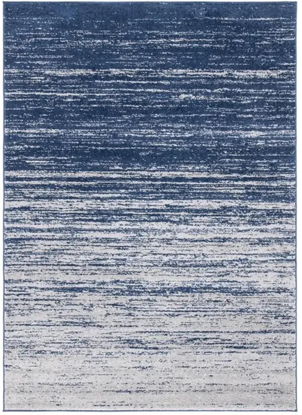 Adirondack Contemporary Navy / Grey 4'-5" x 6'-5" Powerloomed Rug