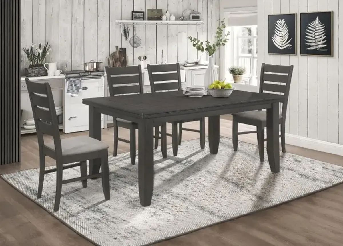 Dalila 5-piece Rectangular Dining Set Grey and Dark Grey