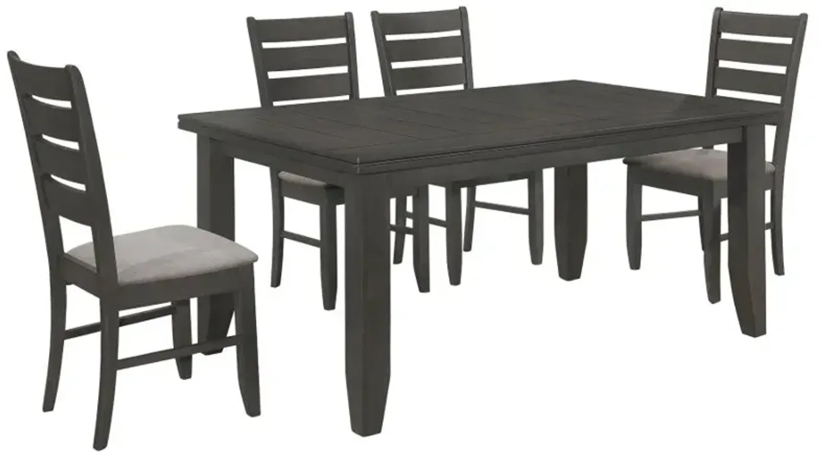 Dalila 5-piece Rectangular Dining Set Grey and Dark Grey