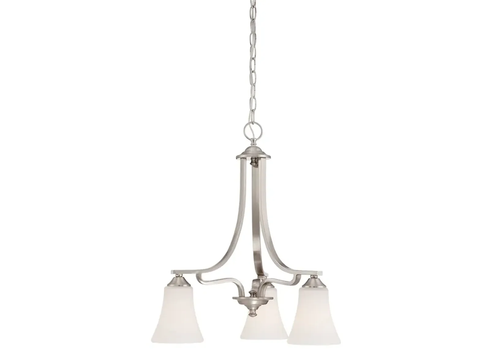 Treme 3-Light Chandelier in Brushed Nickel