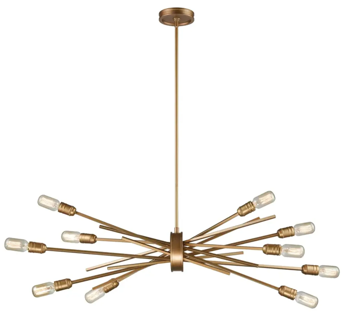 Xenia 42" Wide 10-Light Chandelier - Matte Gold