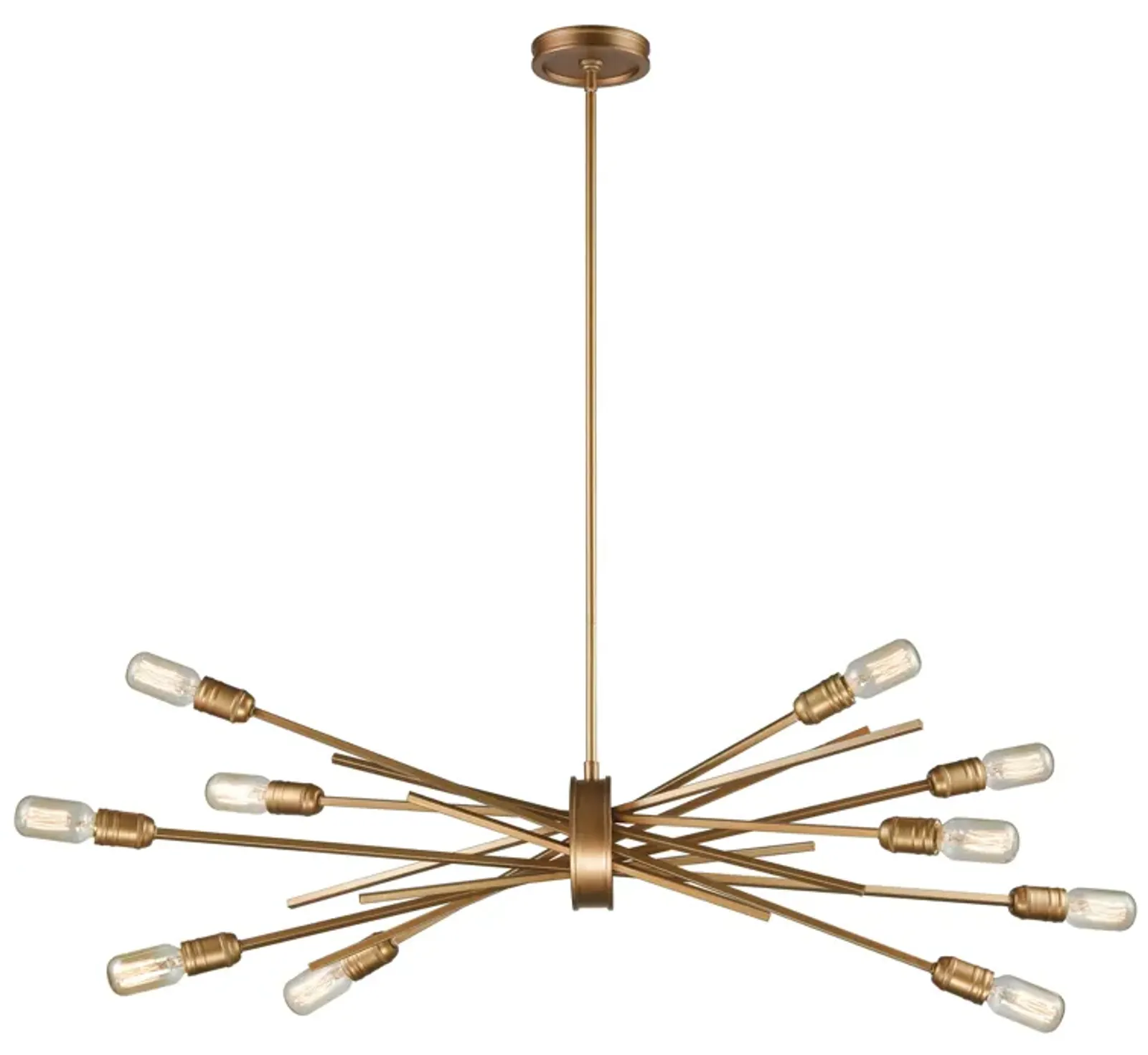 Xenia 42" Wide 10-Light Chandelier - Matte Gold