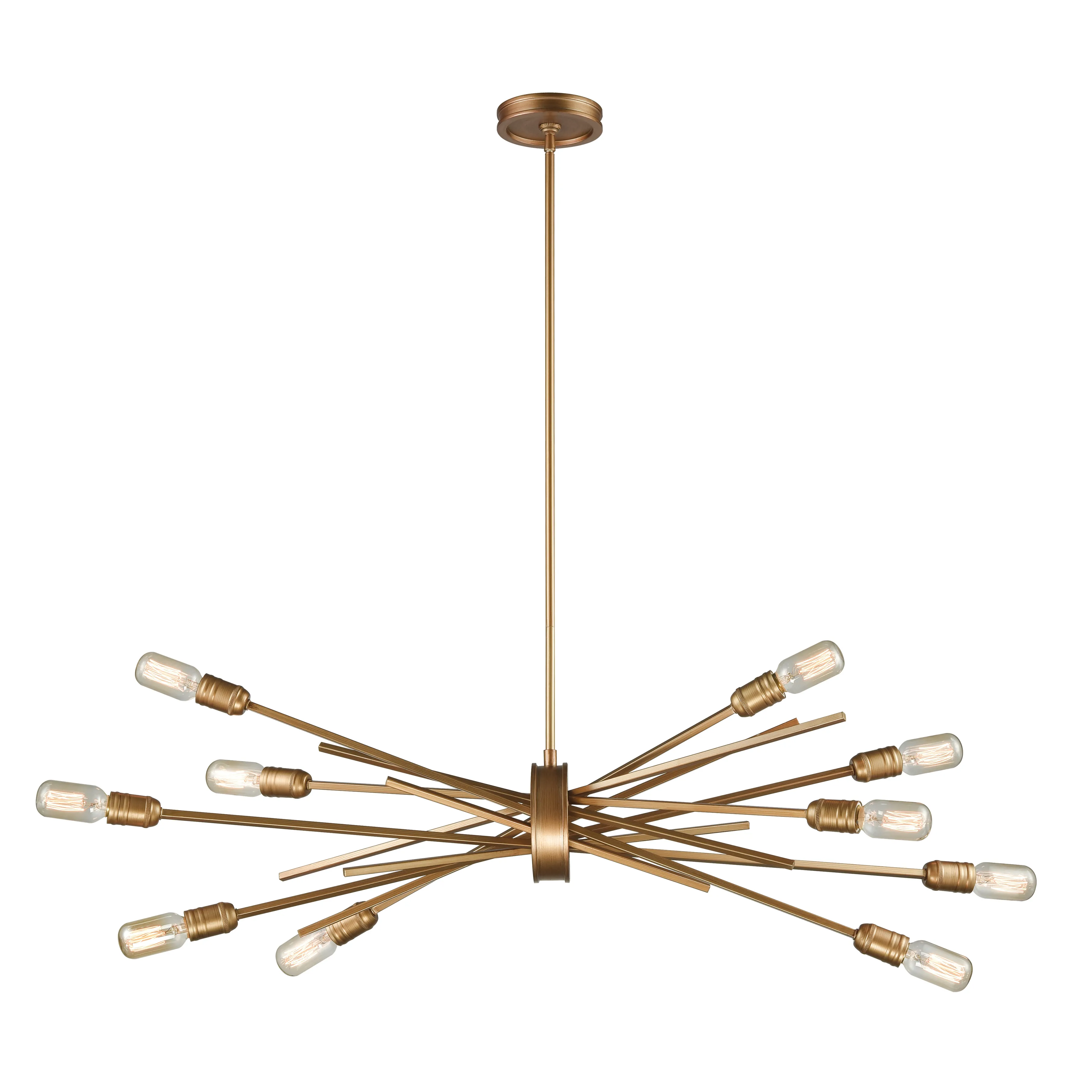 Xenia 42" Wide 10-Light Chandelier - Matte Gold