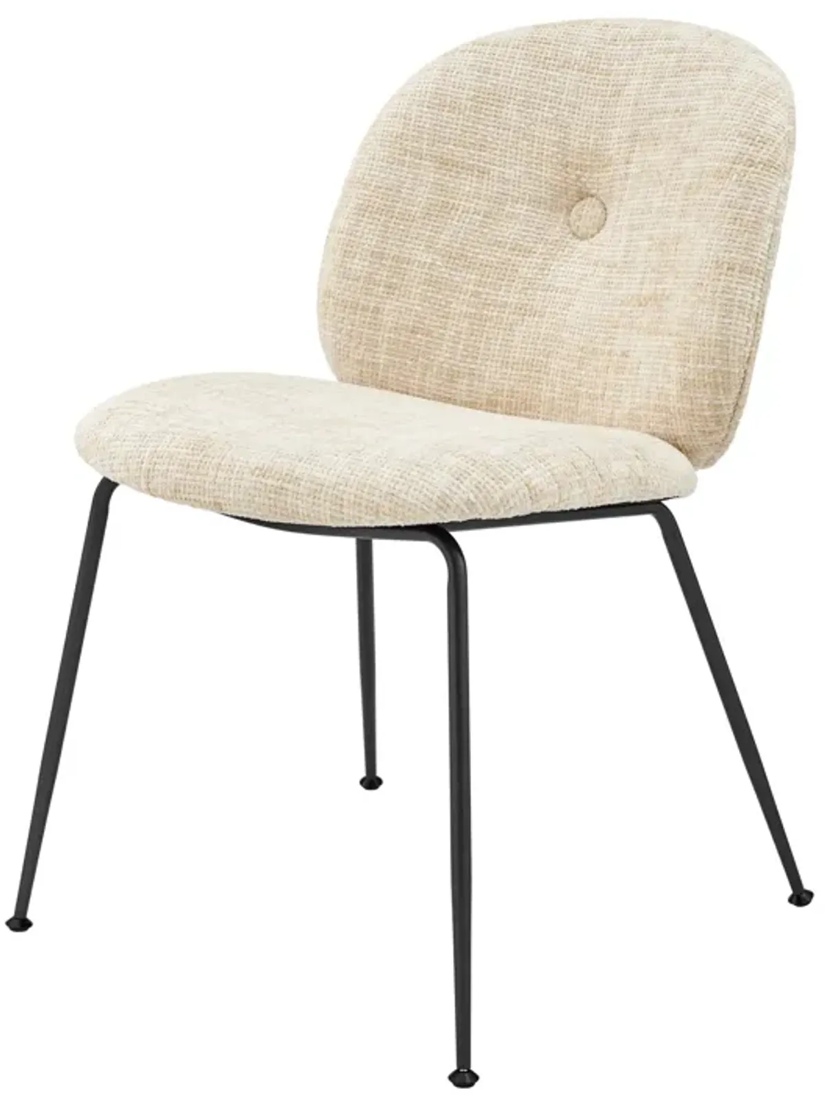 Nisha KD Fabric Dining Side Chair, Allure Cream - Set of 2