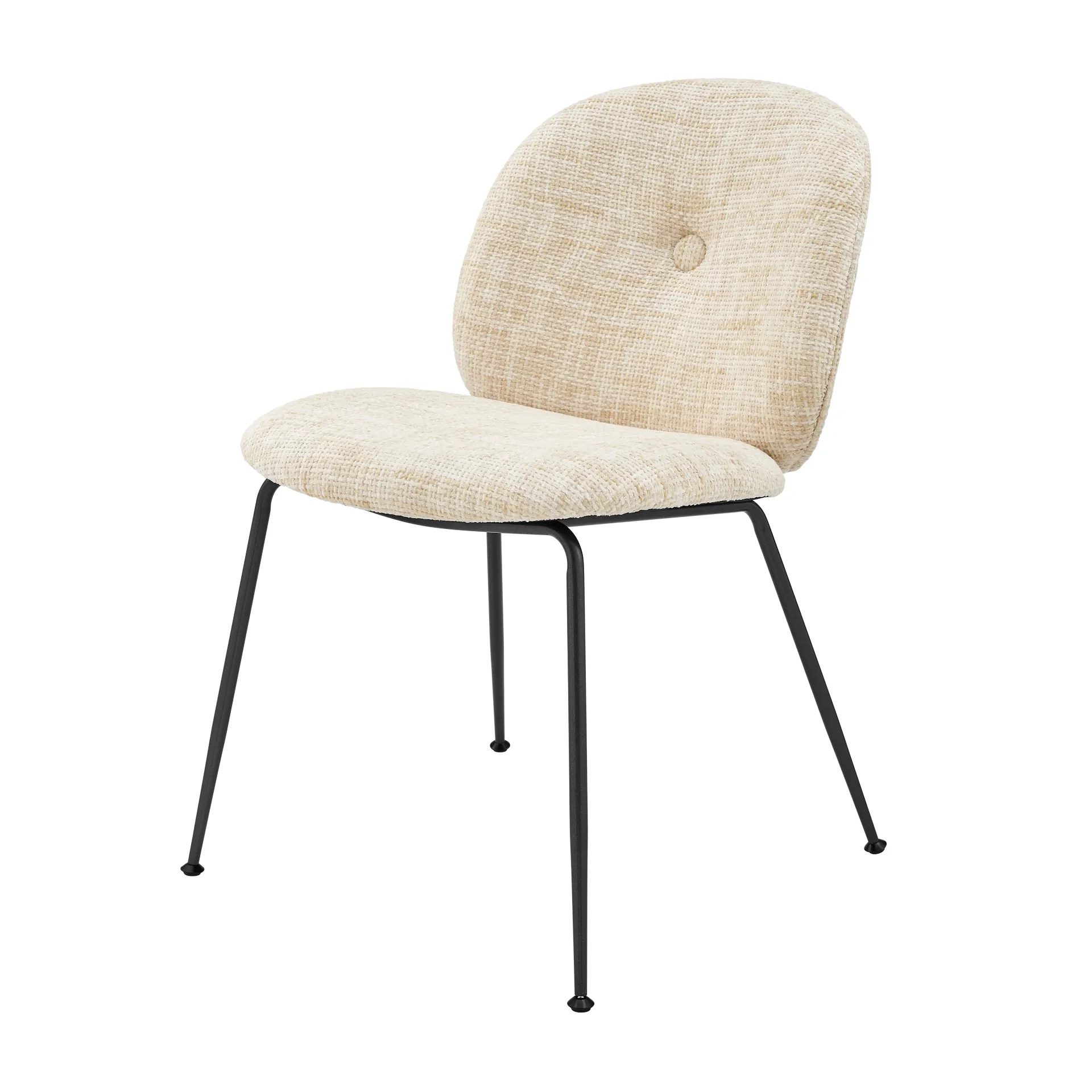 Nisha KD Fabric Dining Side Chair, Allure Cream