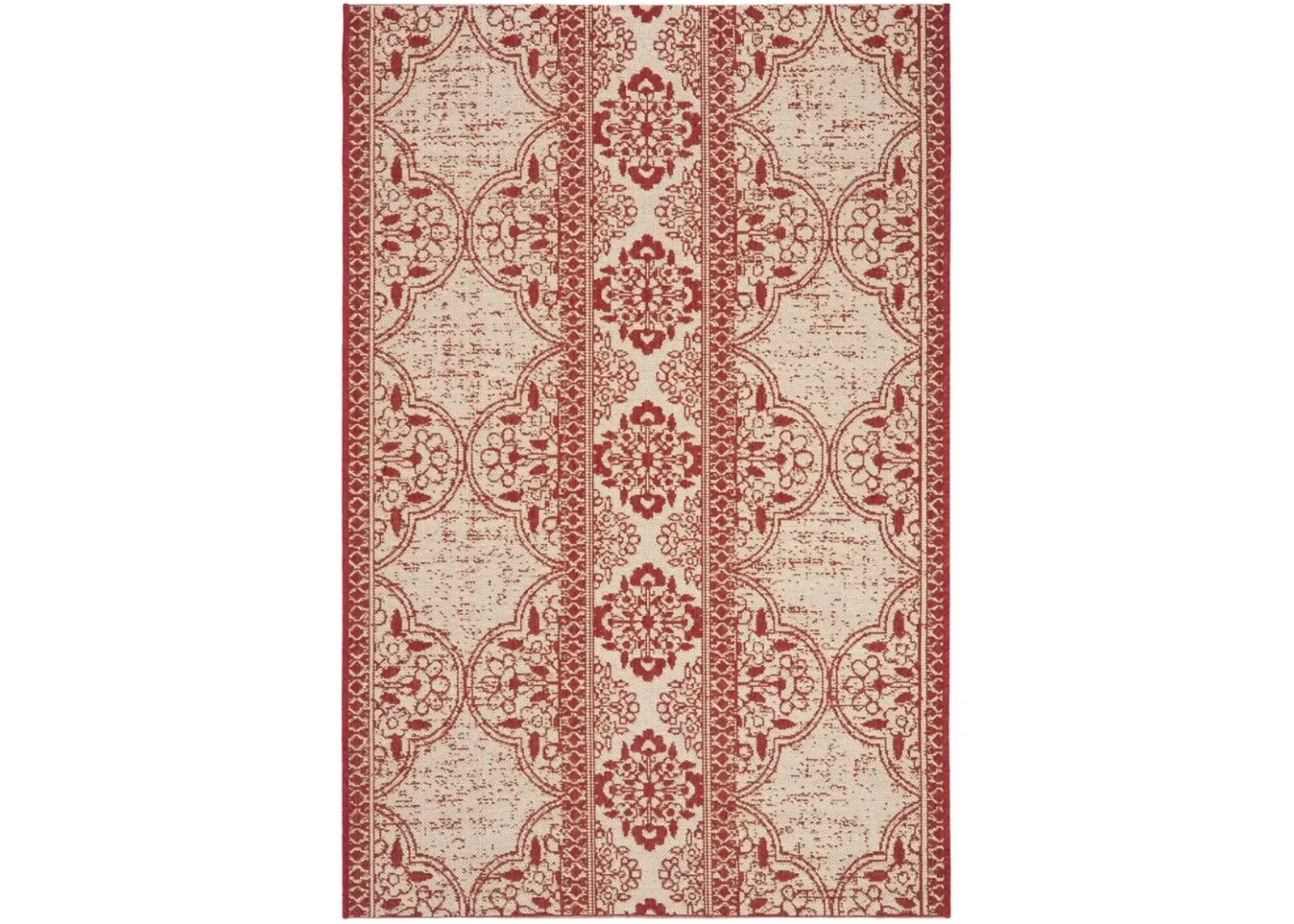 BEACH HOUSE 174 Red 8' X 8' Square Square Rug