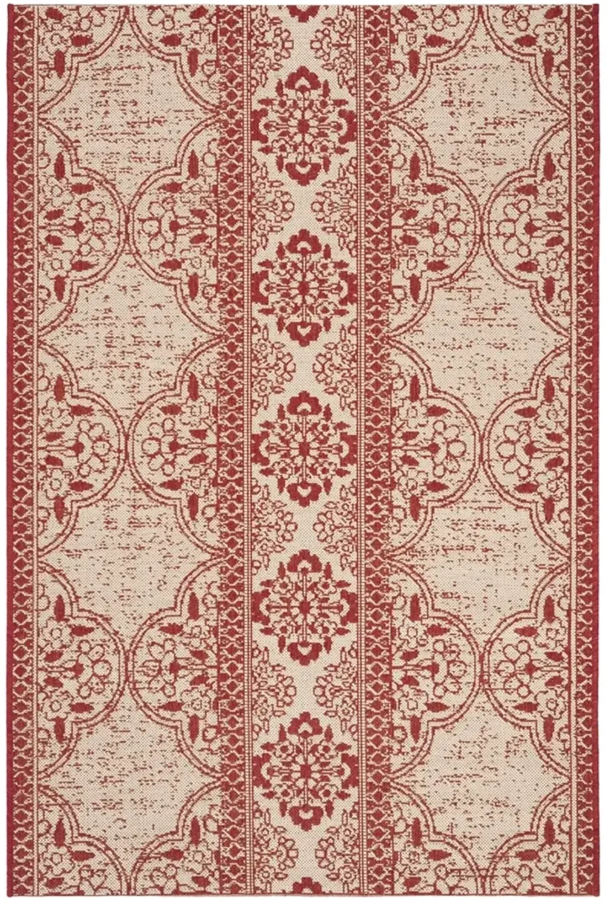 BEACH HOUSE 174 Red 8' X 8' Square Square Rug