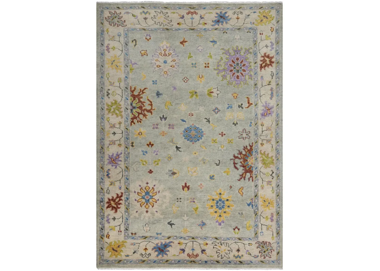 Envision Gray/Beige  Hand Spun Wool 10' x 14' Rectangle Rug