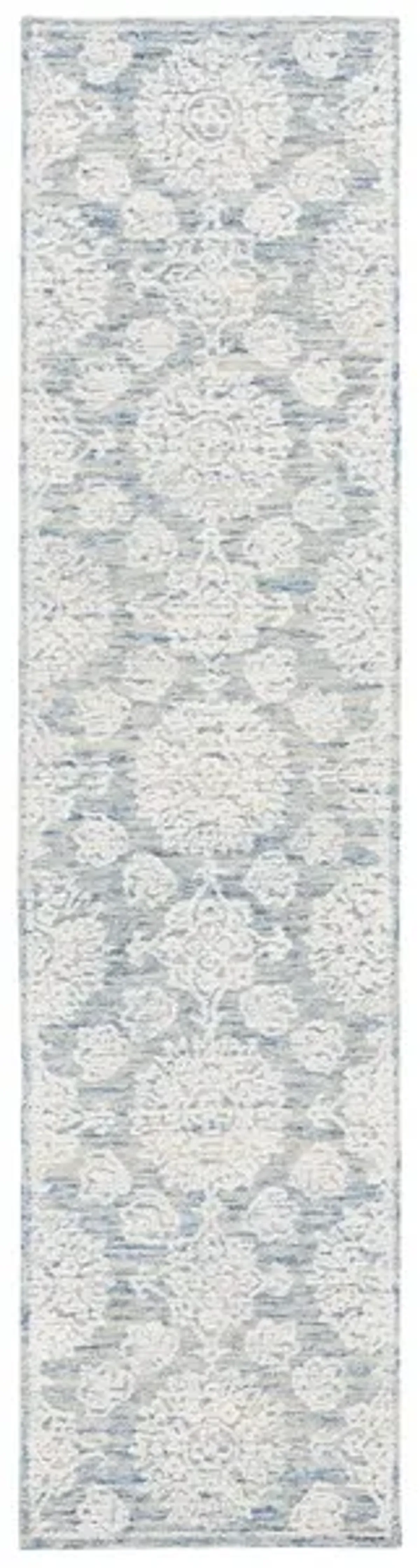 EBONY 305 Blue  2'-3' X 9' Runner Rug