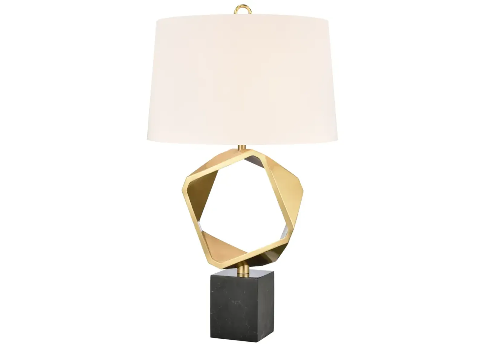 Optical 32" High 1-Light Table Lamp - Brass