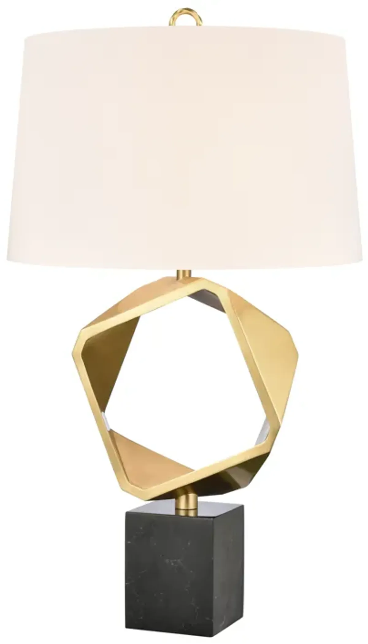 Optical 32" High 1-Light Table Lamp - Brass