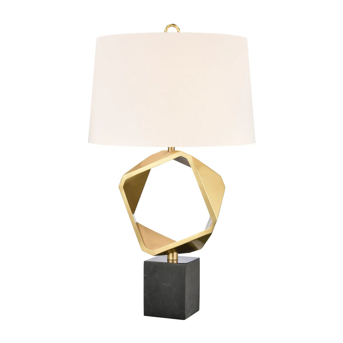 Optical 32" High 1-Light Table Lamp - Brass