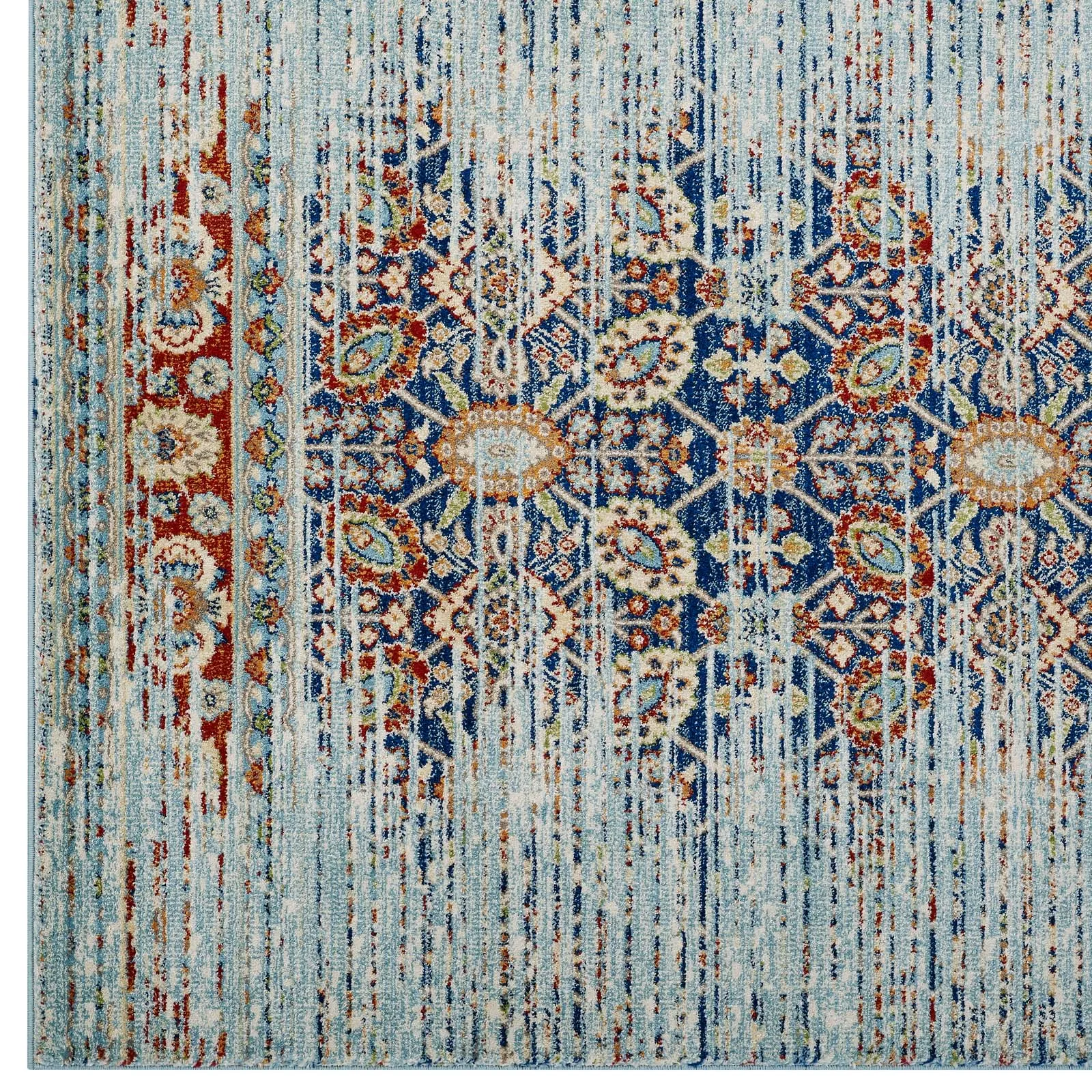 Naria Distressed Persian Medallion 5x8 Area Rug