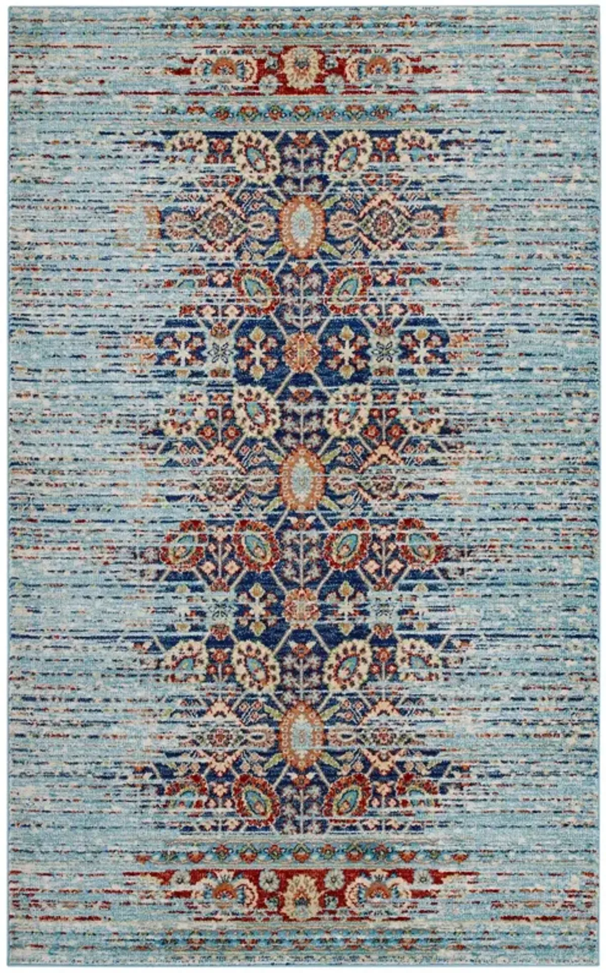 Naria Distressed Persian Medallion 5x8 Area Rug