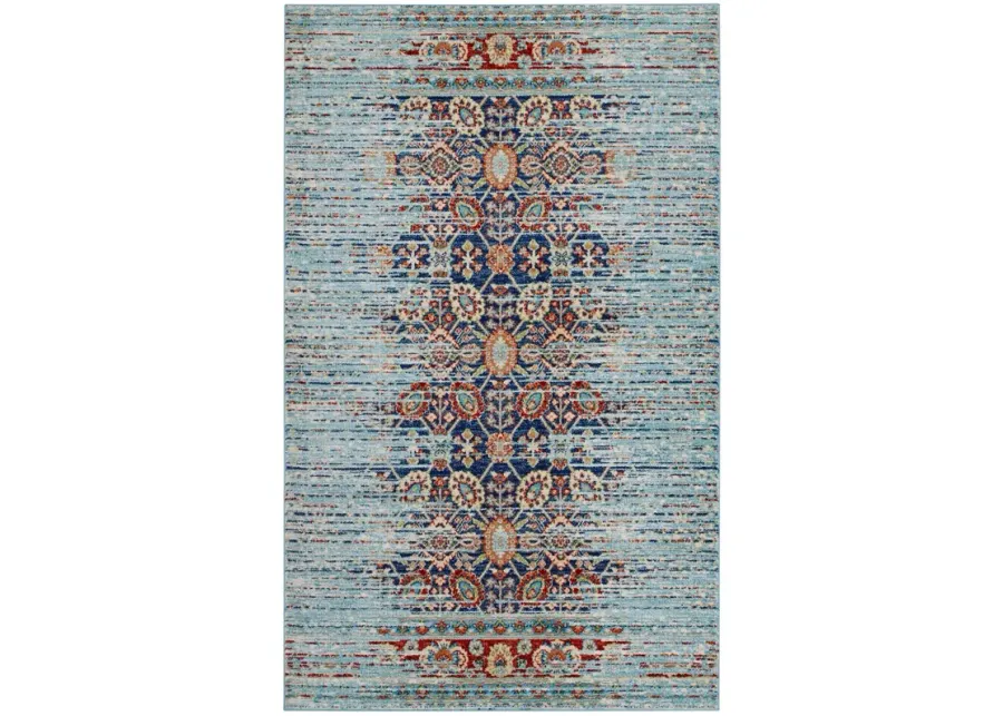 Naria Distressed Persian Medallion 5x8 Area Rug