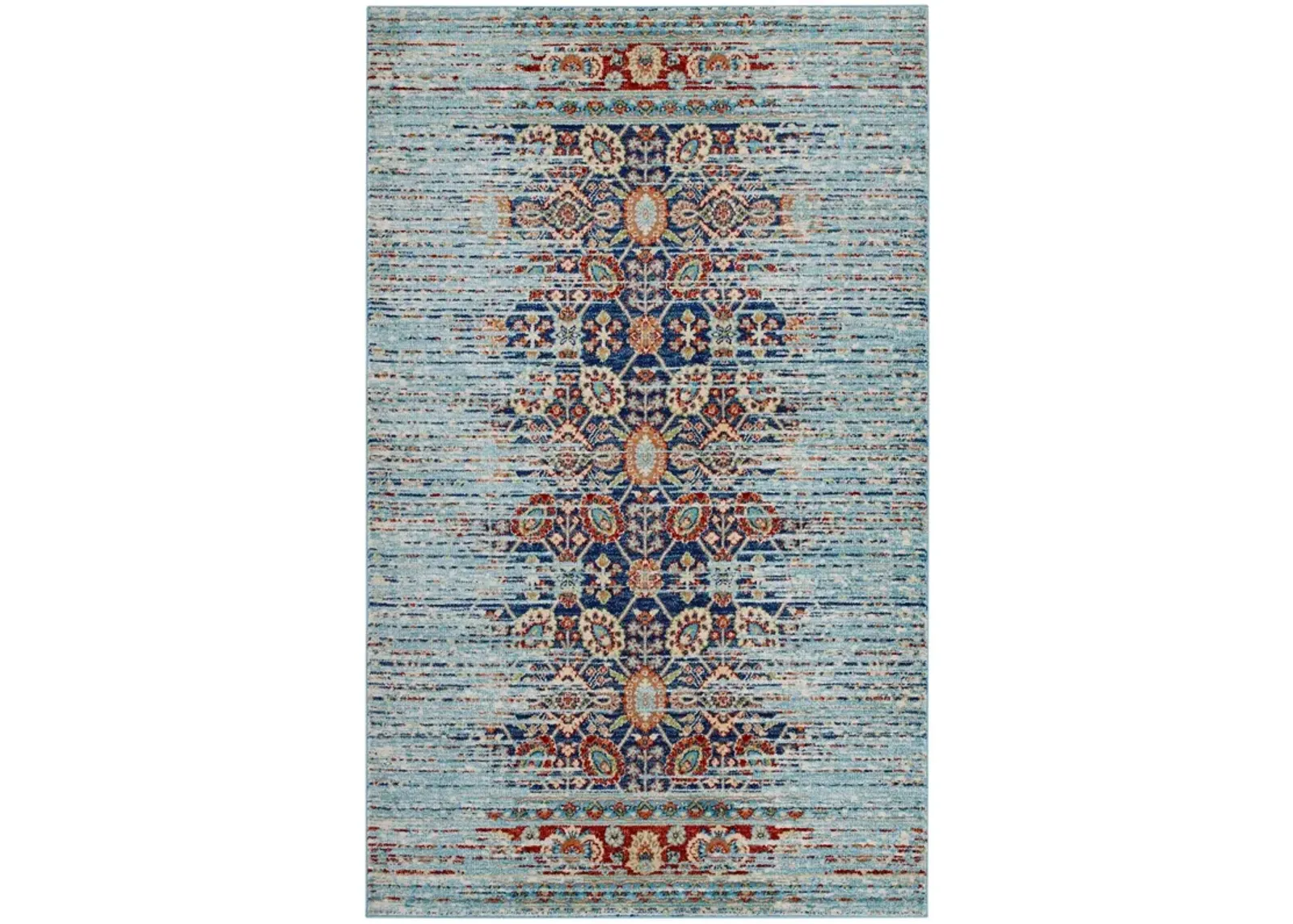 Naria Distressed Persian Medallion 5x8 Area Rug