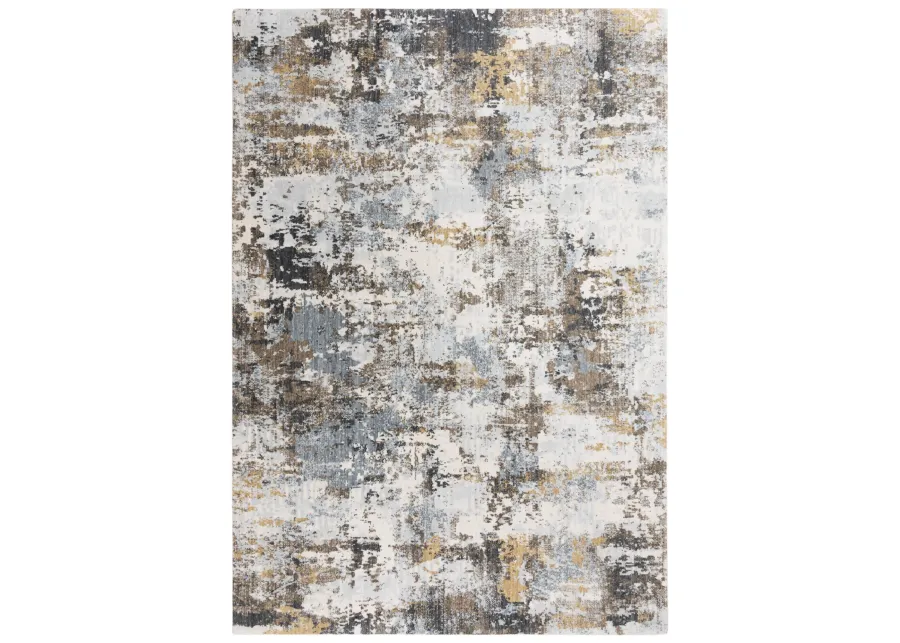 Jasper Blue/Multi Abstract Recycled Polyester 5'2" x 7'9" Rectangle Rug