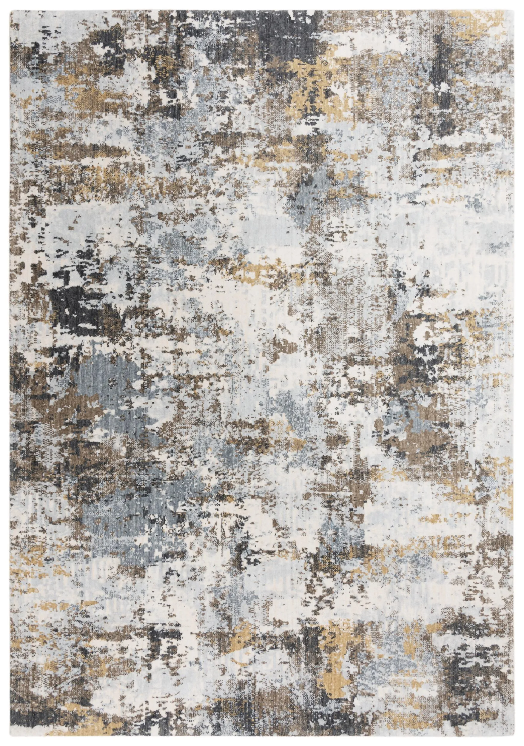 Jasper Blue/Multi Abstract Recycled Polyester 5'2" x 7'9" Rectangle Rug