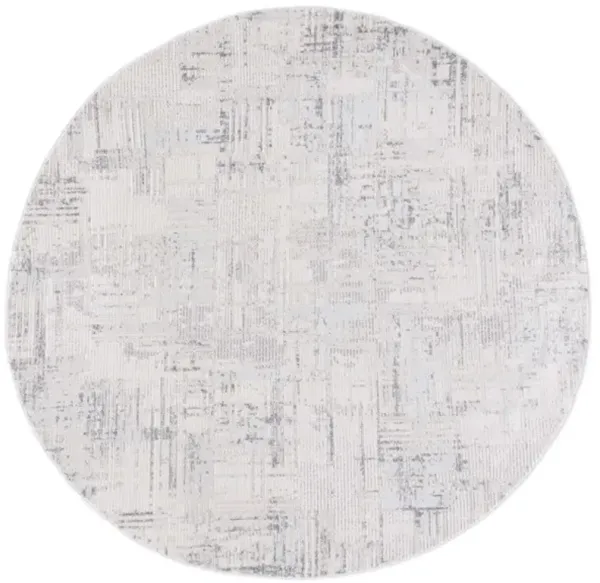 WHISPER 582 Grey  6'-7' X 6'-7' Round Round Rug