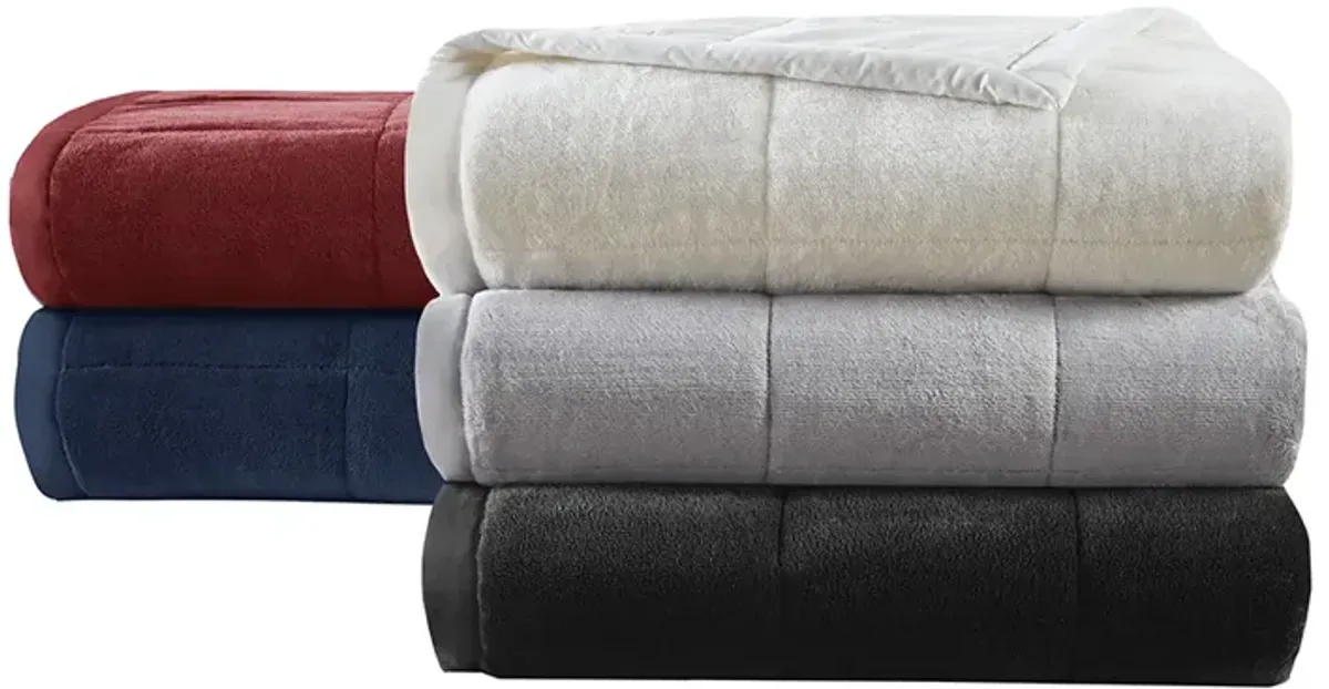 Madison Park Coleman Burgundy Reversible HeiQ Smart Temperature Down Alternative Blanket