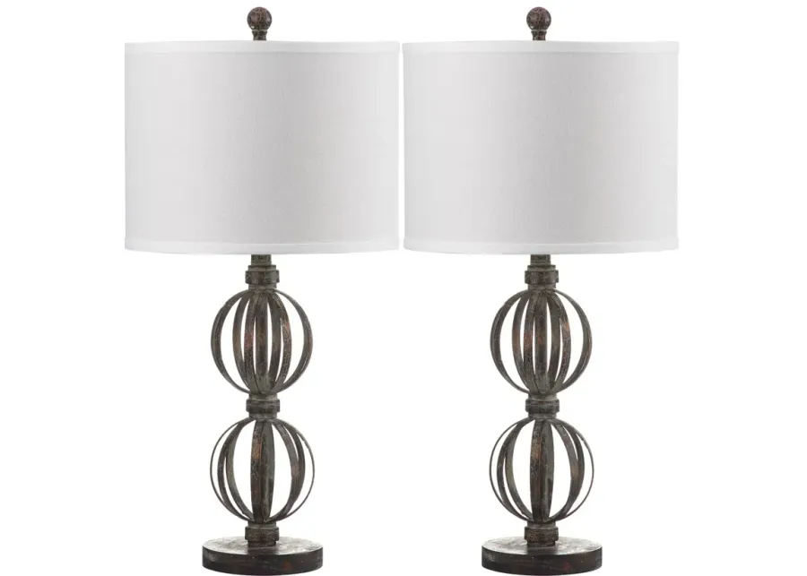 Calista 27.75-Inch H Double Sphere Table Lamp - Set of 2