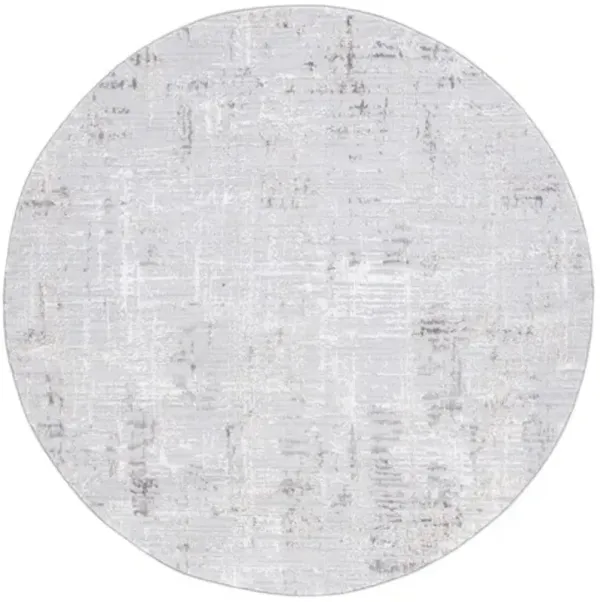 PARKER 100 Grey 6'-7' X 6'-7' Round Round Rug