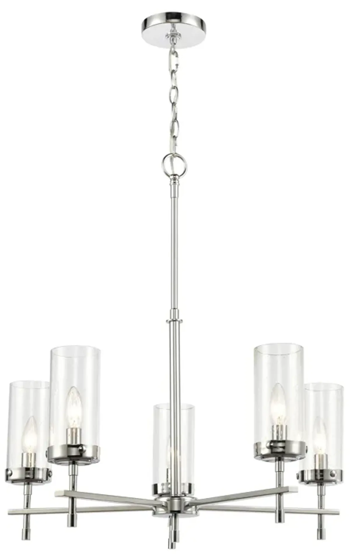 Melinda 25" Wide 5-Light Chandelier - Polished Chrome