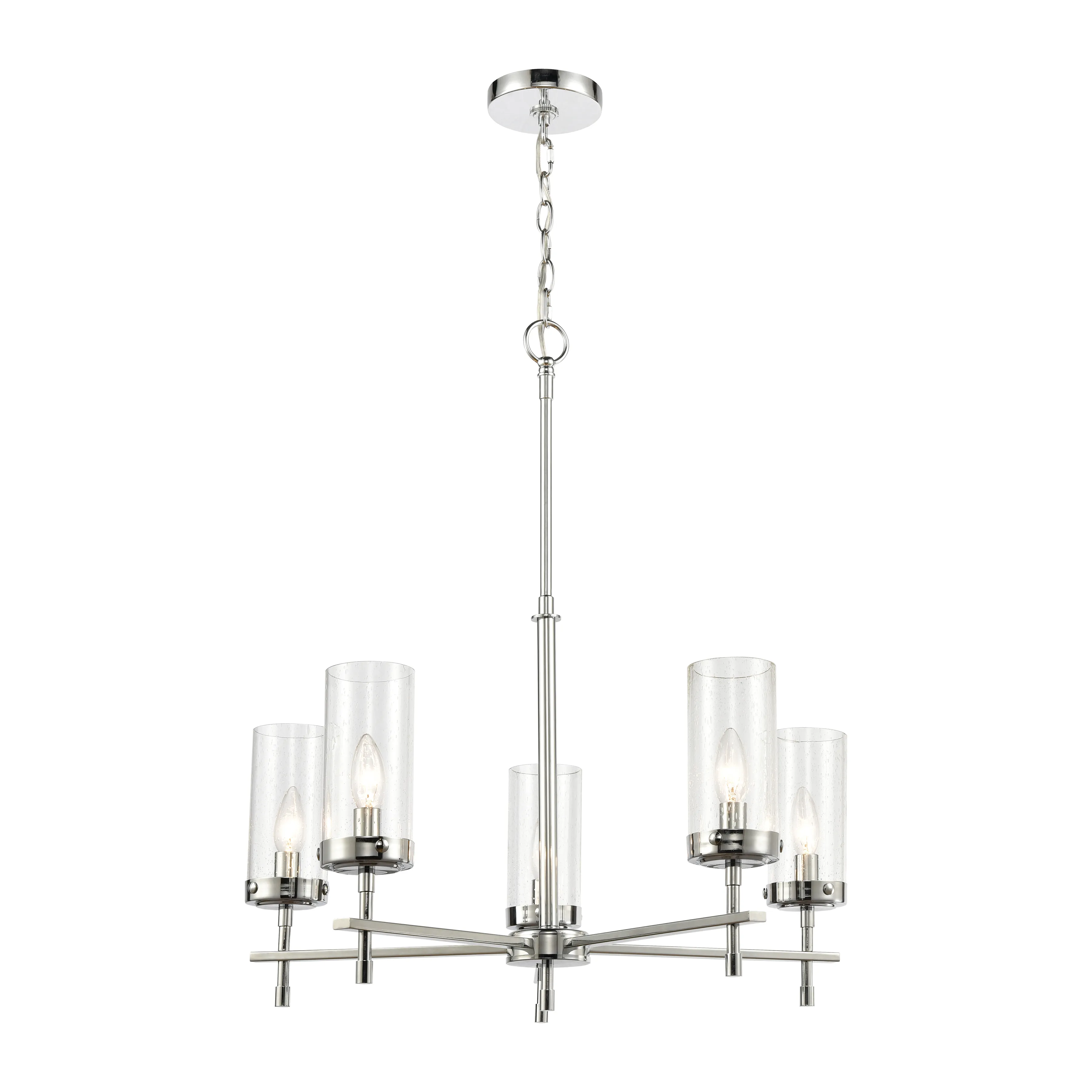 Melinda 25" Wide 5-Light Chandelier - Polished Chrome