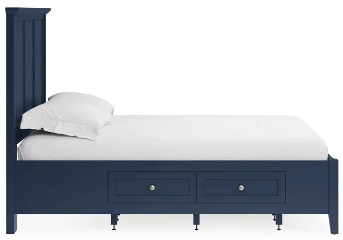 Grace Four Drawer King-size Platform Storage Bed in  Blueberry