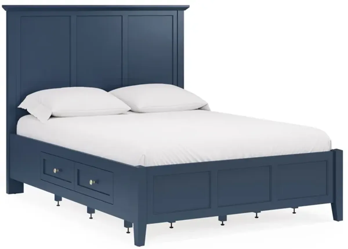 Grace Four Drawer King-size Platform Storage Bed in  Blueberry