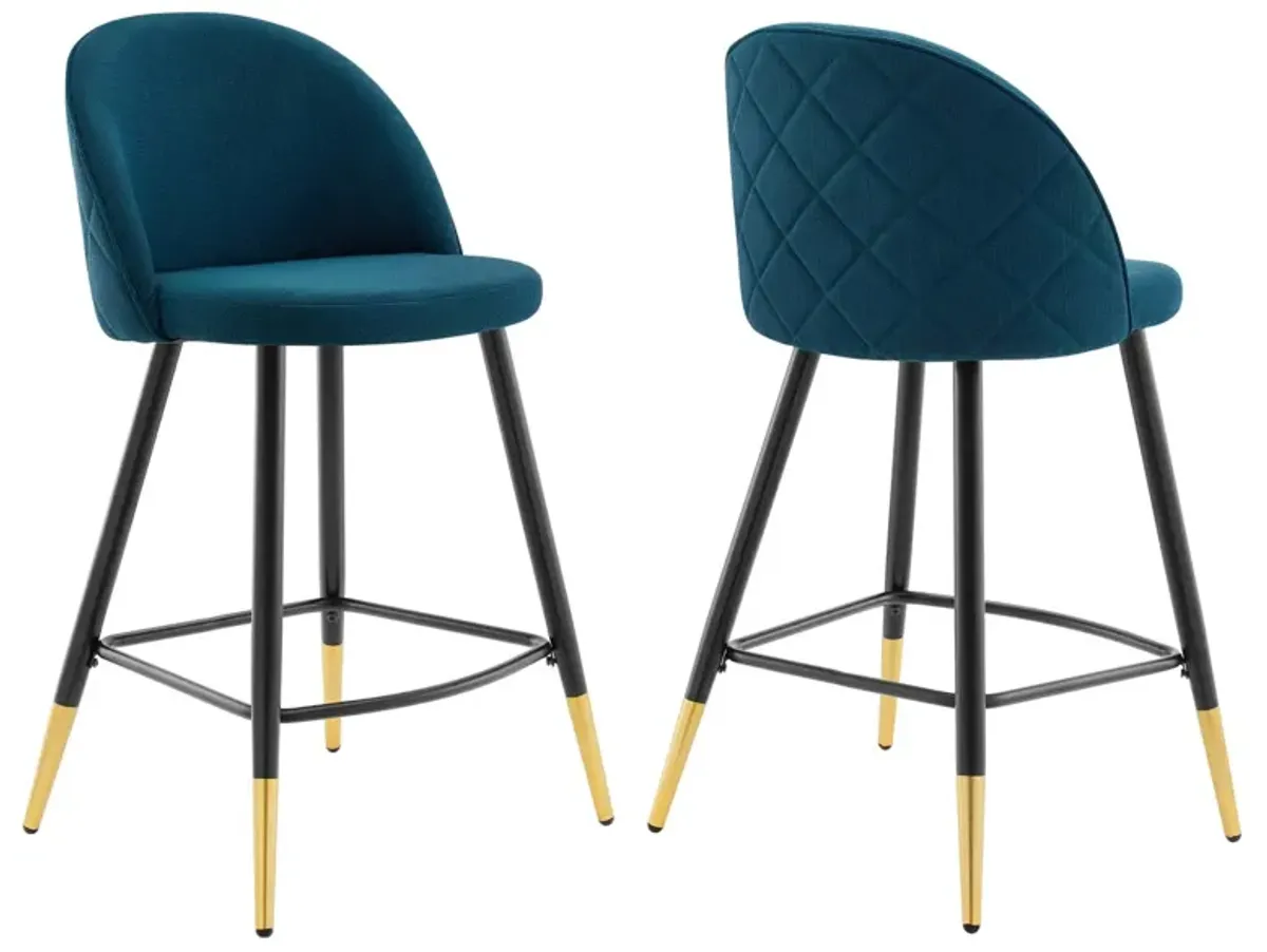 Cordial Fabric Counter Stools - Set of 2