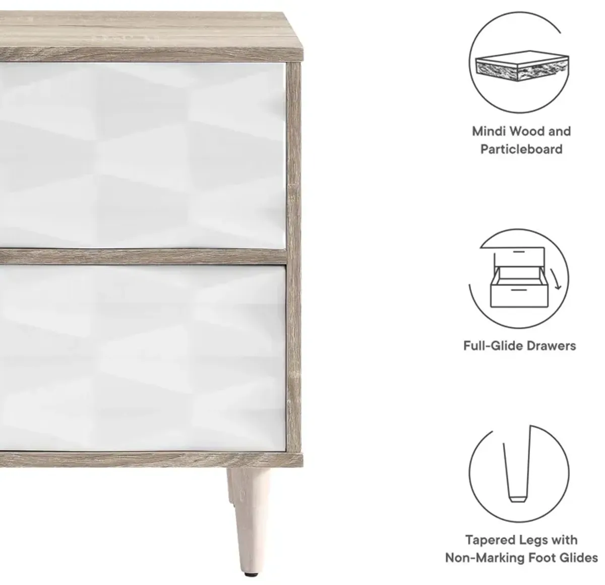 Vespera 2-Drawer Nightstand