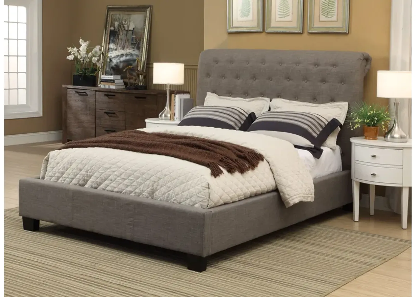 Royal King-size Tufted Platform Bed