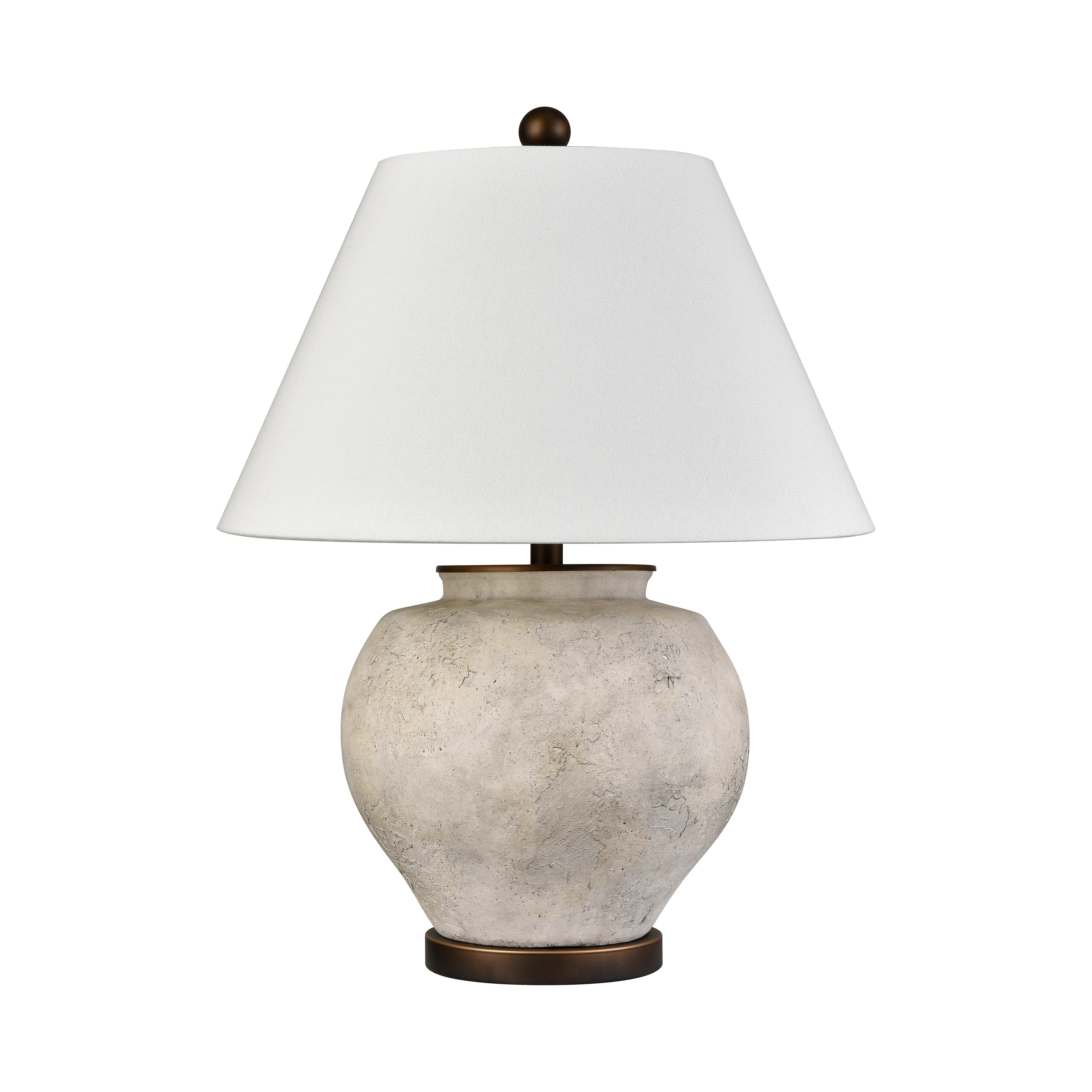 Erin 25'' High 1-Light Table Lamp - Aged White - Includes LED Bulb