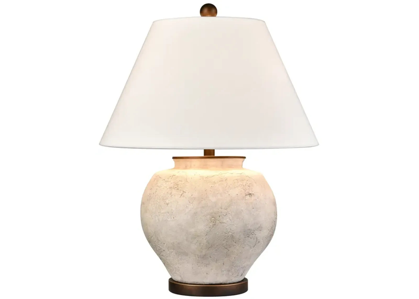 Erin 25'' High 1-Light Table Lamp - Aged White - Includes LED Bulb