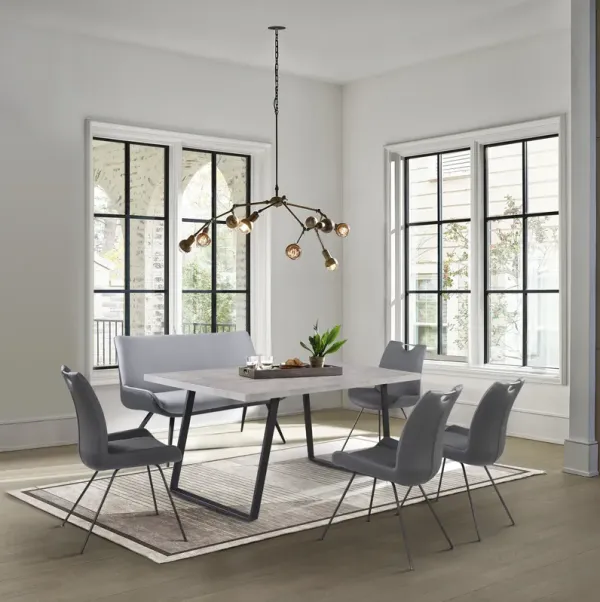 Coronado 6 Piece Gray Rectangular Dining Set