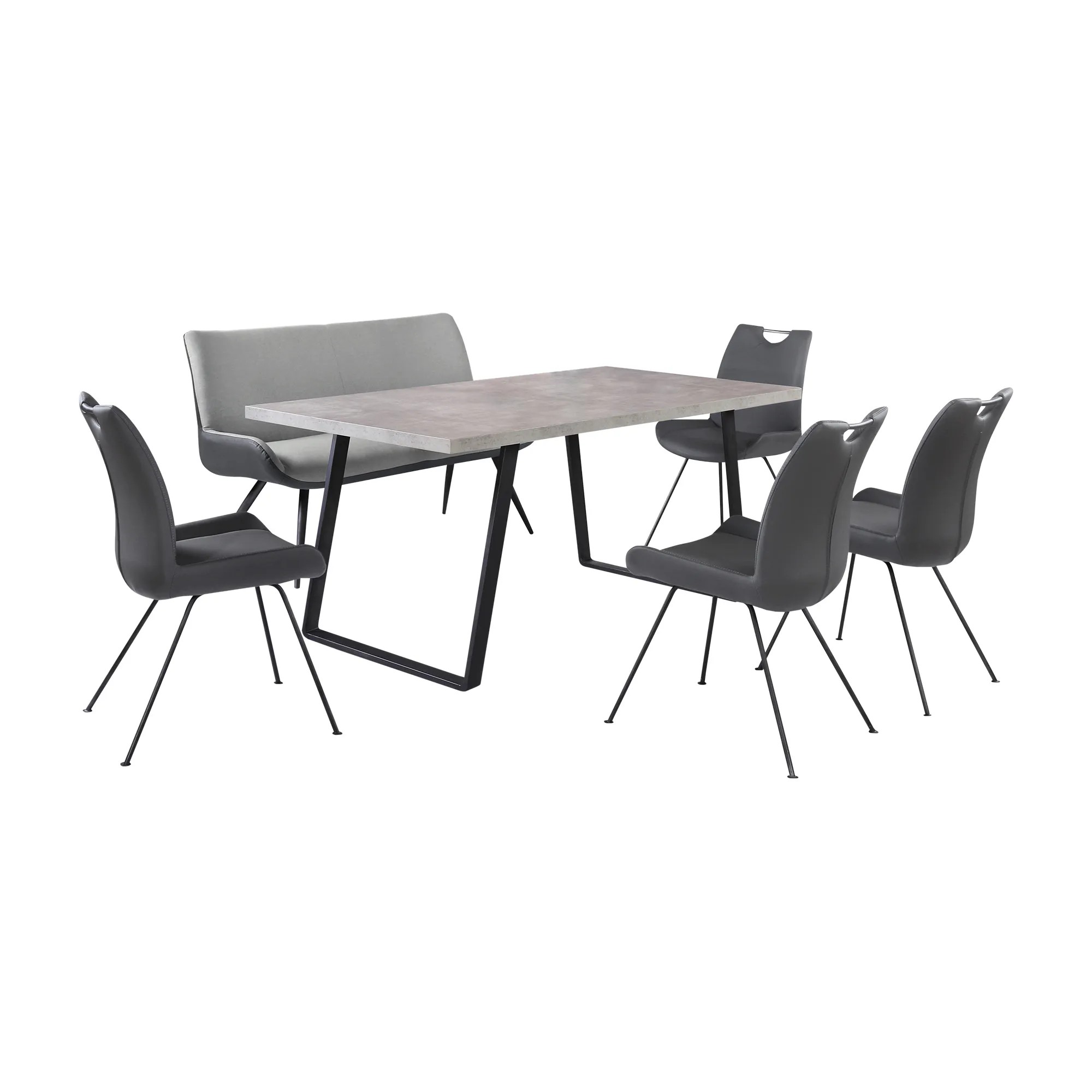 Coronado 6 Piece Gray Rectangular Dining Set