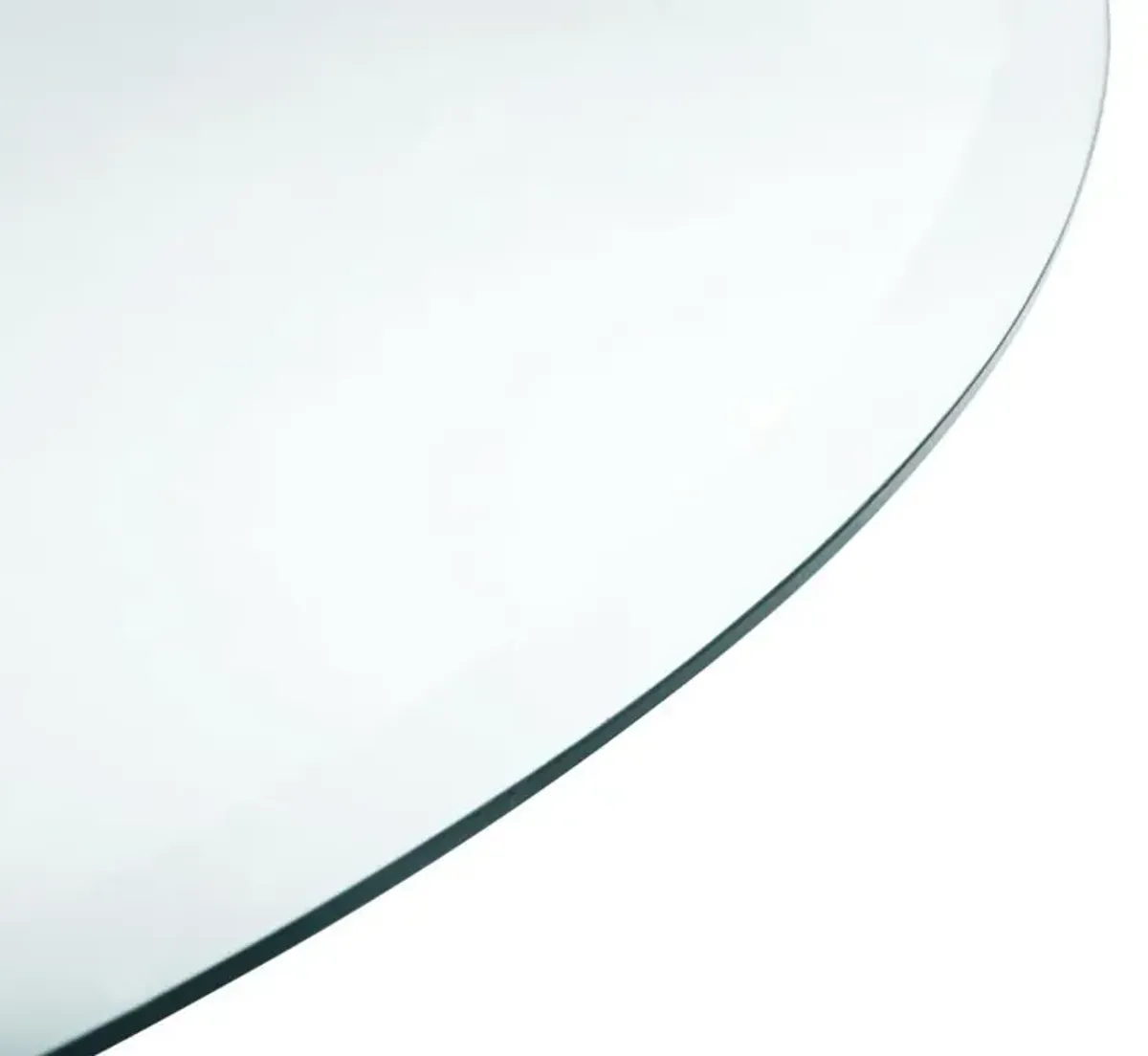 48" Round Glass Table Top Clear