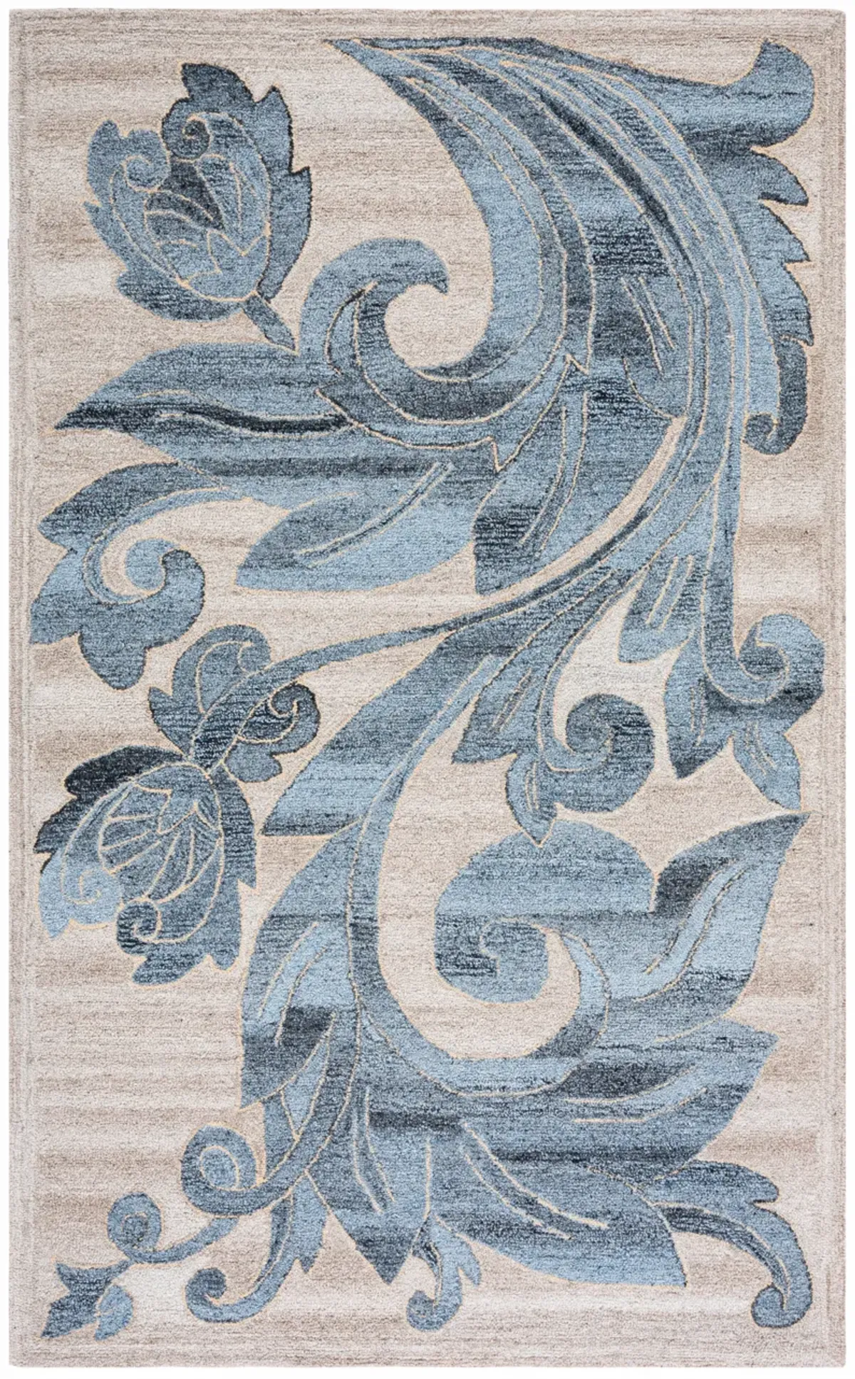 ABSTRACT Hand Tufted 5' x 8' area rug