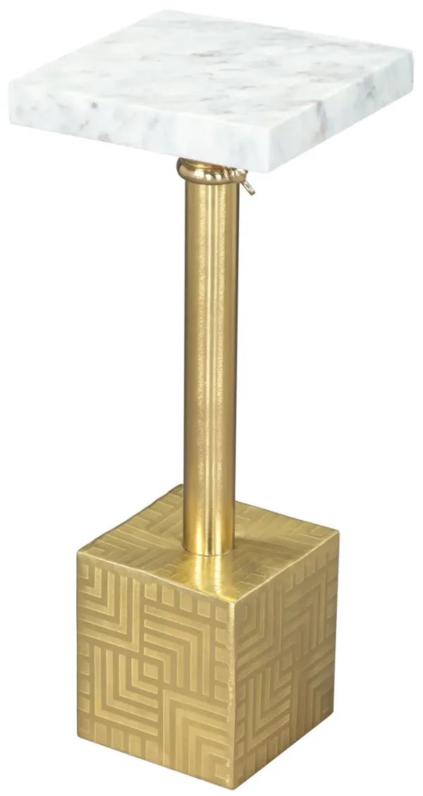 Josef Side Table White & Gold