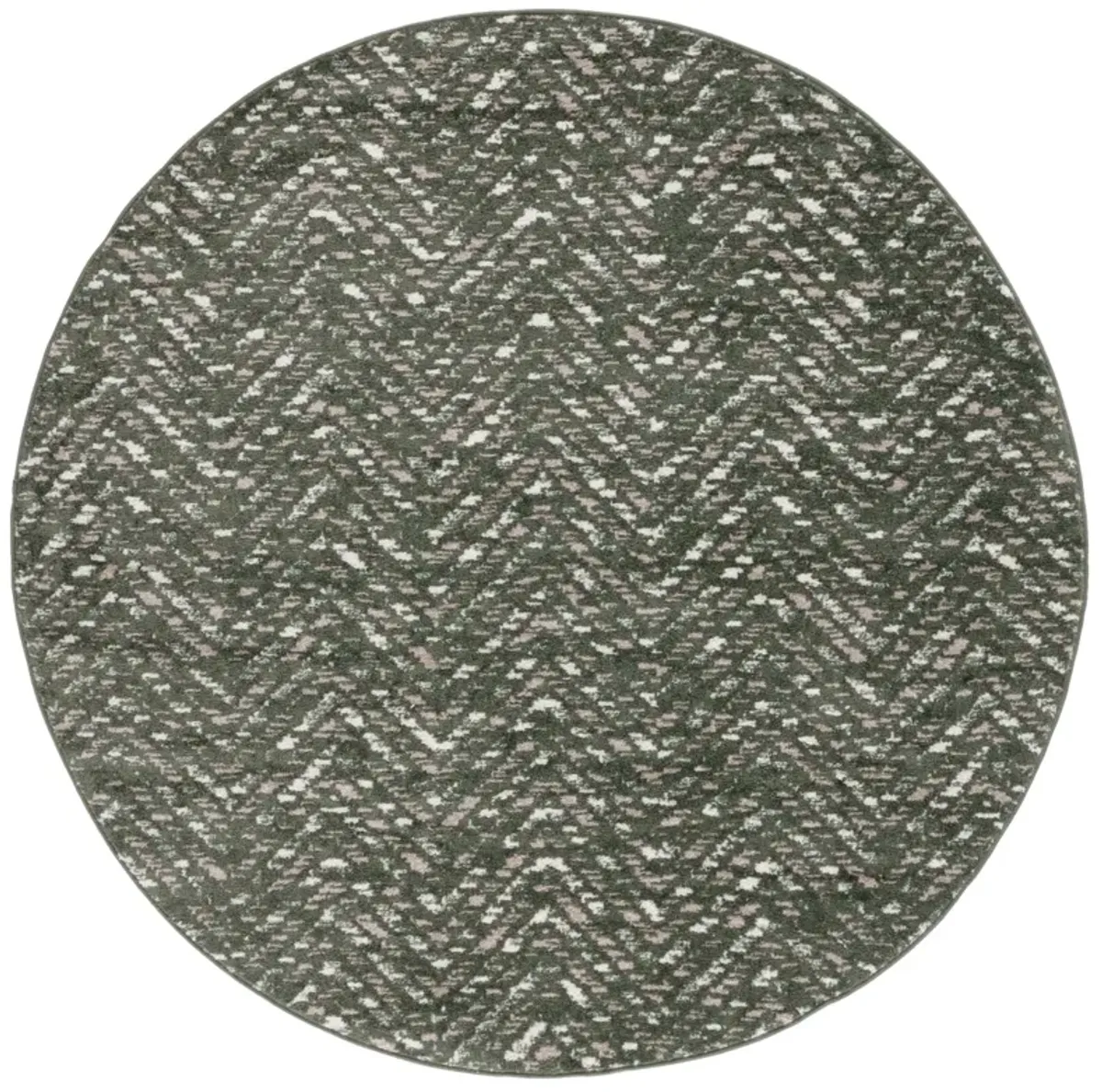 ADIRONDACK 104 DARK GREEN  6' x 6' Round Round Rug