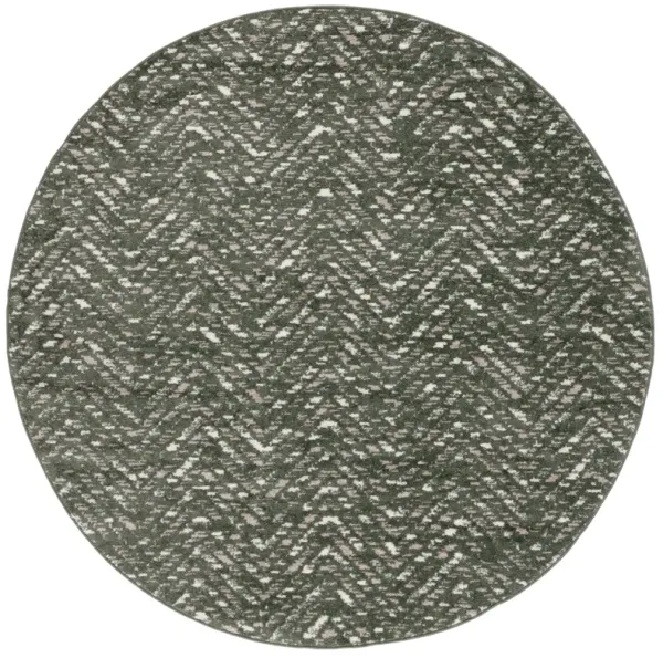 ADIRONDACK 104 DARK GREEN  6' x 6' Round Round Rug