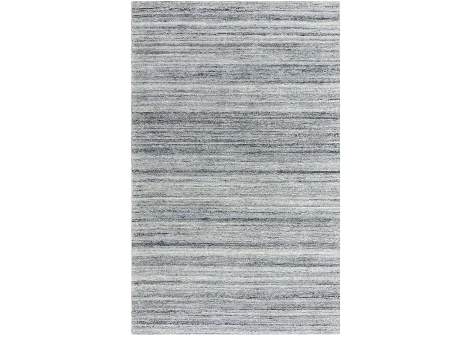 Seasand Gray Muted Stripe Recycled Polyester 5' x 7'6" Rectangle Rug