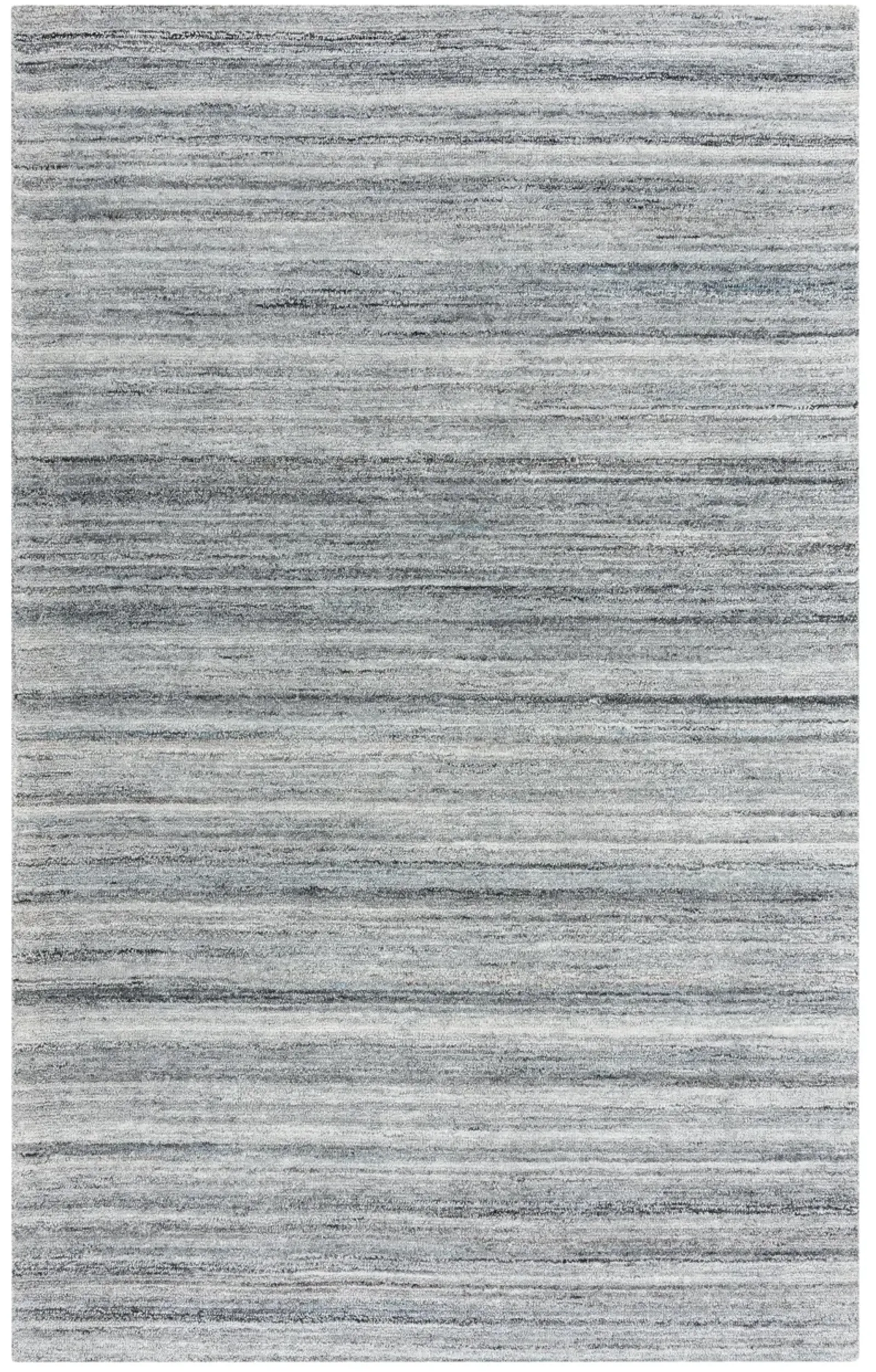 Seasand Gray Muted Stripe Recycled Polyester 5' x 7'6" Rectangle Rug