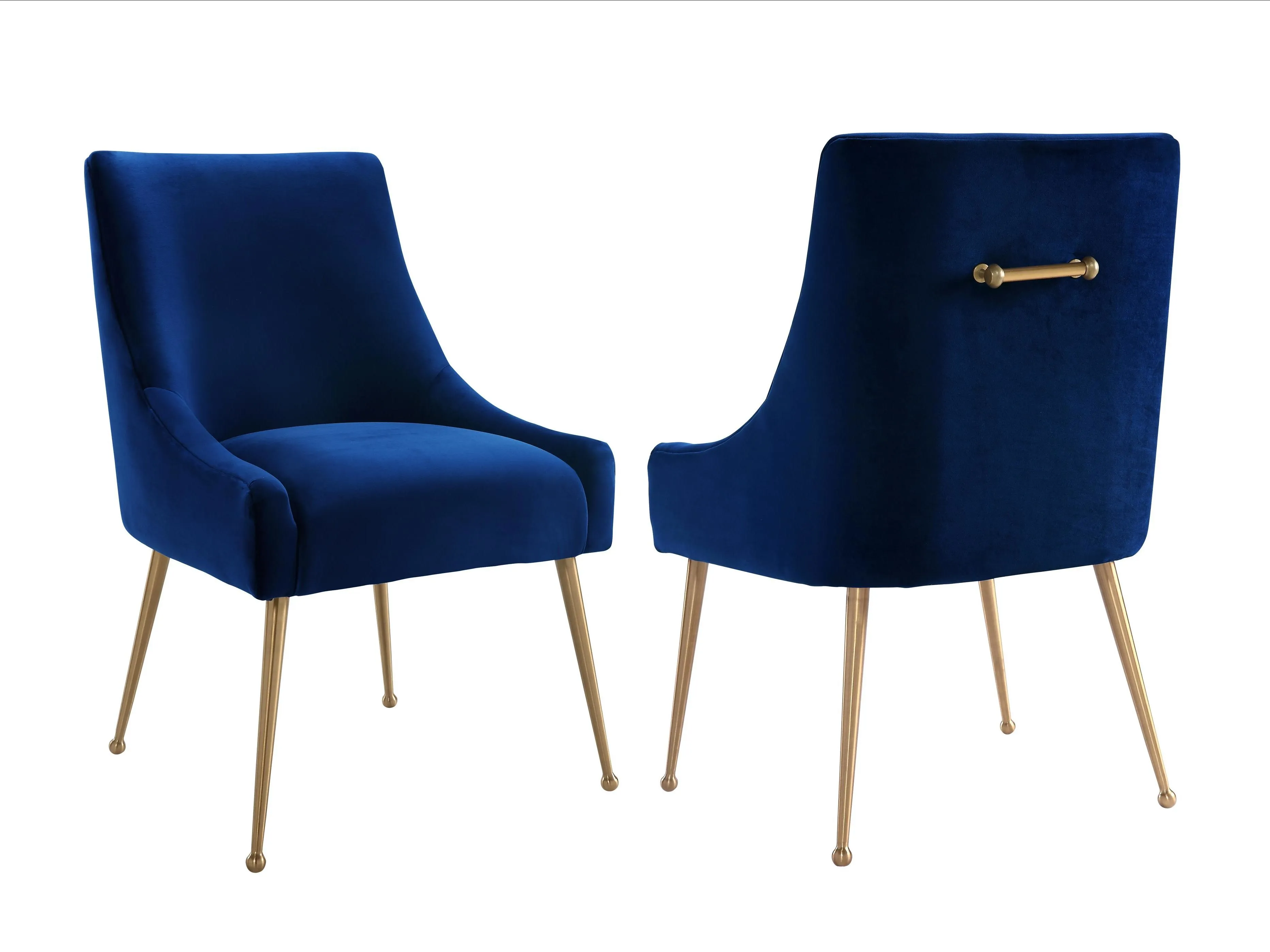 Beatrix Navy Velvet Side Chair