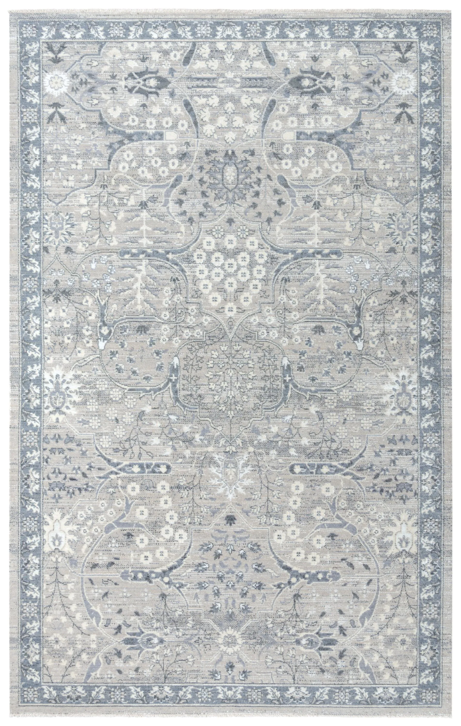 Couture Gray Classic/Updated NZ Wool/Tencel Blend 9'x12' Rectangle Rug