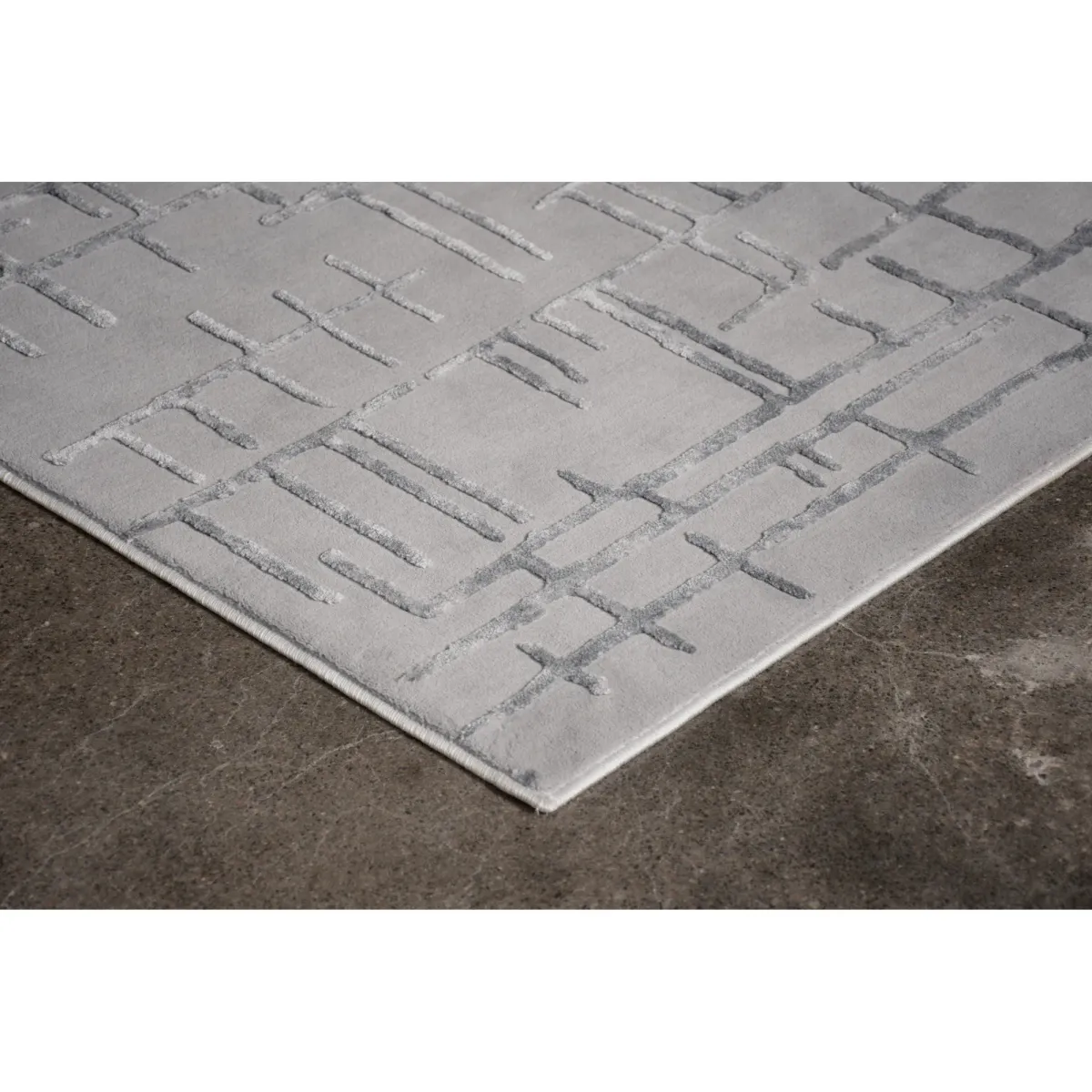 ARIELLA Grey/Blue Rectangle 5'3" x 7'3" ft  Rug